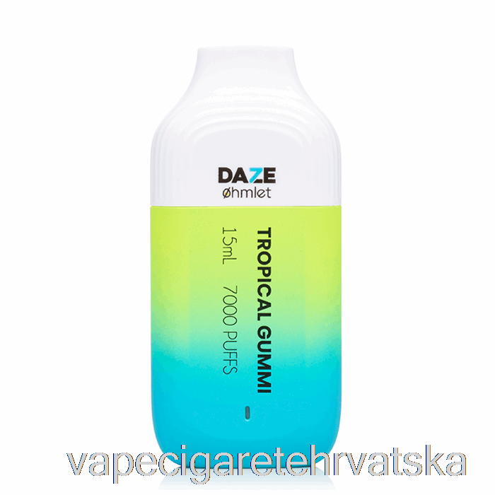 Vape Hrvatska 7 Daze Ohmlet 7000 0% Zero Nicotine Disposable Tropical Gummi